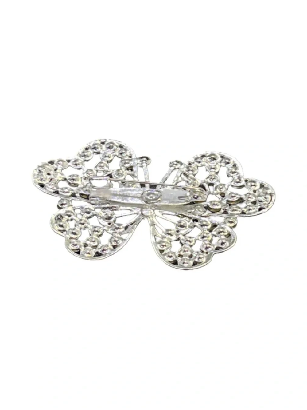 Crystal Butterfly Brooch - Silver Tone Sparkle FINAL PRICE DROP